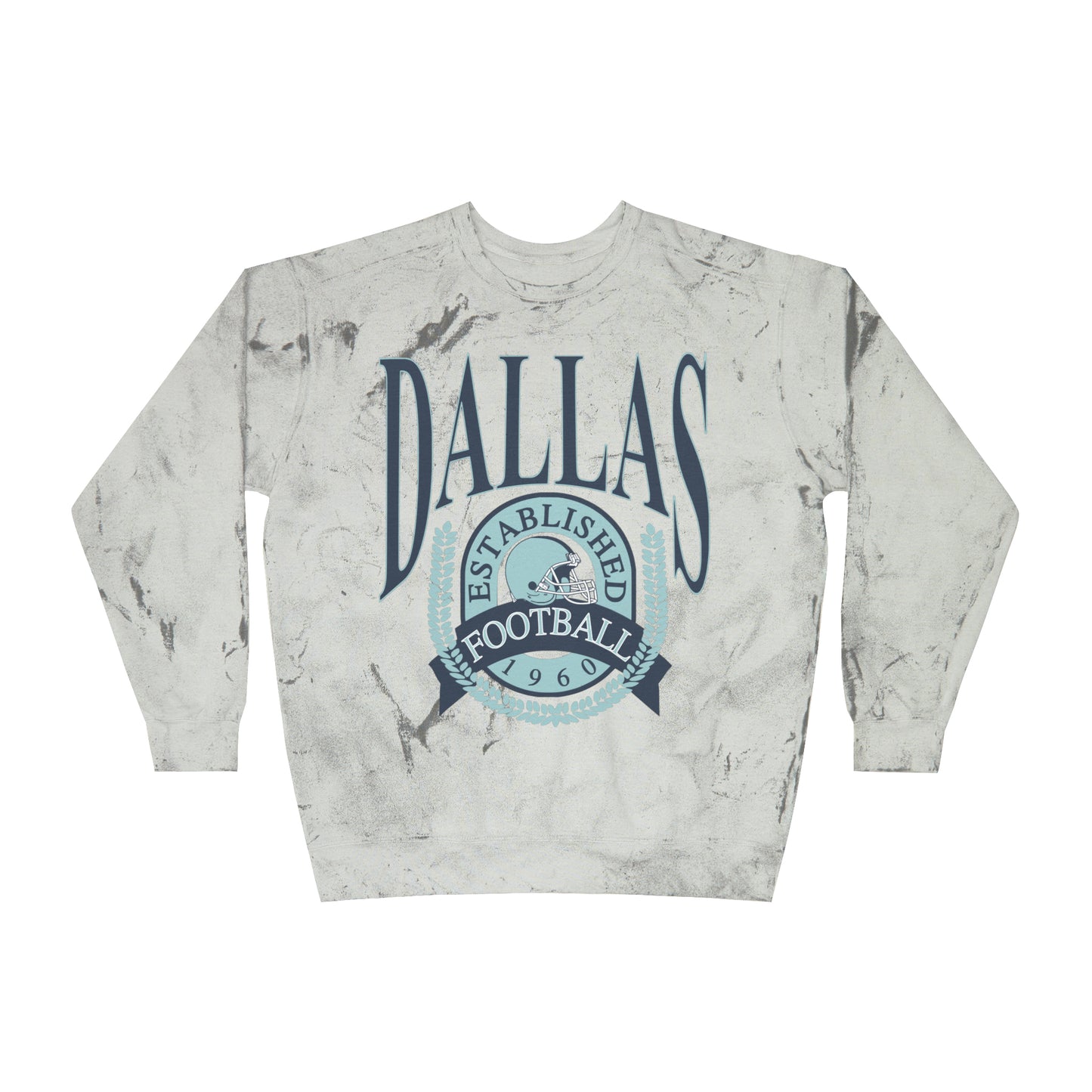 Comfort Colors - Tye Dye Dallas Cowboys Football Crewneck - Mineral Wash NFL - Color Blast Sweatshirt - Design 1
