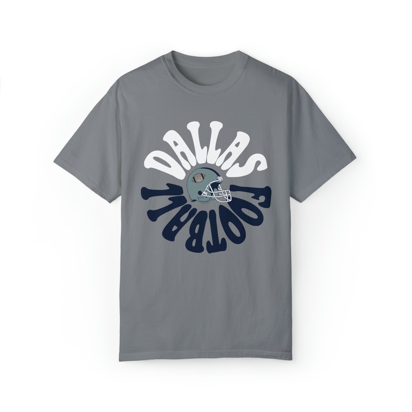 Comfort Colors Throwback Dallas Cowboys NFL Football Tee - Short Sleeve T-Shirt Unisex Men's Women's Oversized Apparel - Design 2