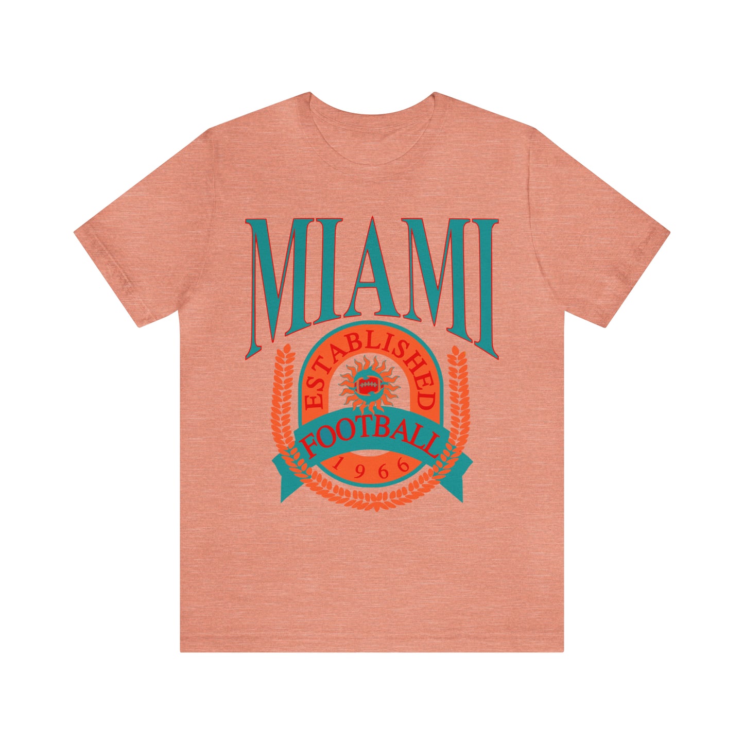Vintage Miami Dolphins Football Tee - Vintage Style Football Crewneck - Men's & Women's Football Apparel - Design 1