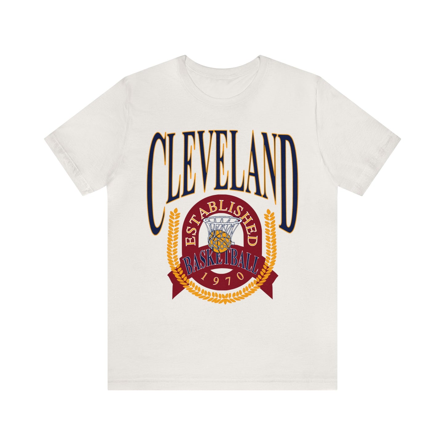 Vintage Cleveland Cavaliers Basketball T-Shirt Wine & Gold - NBA Basketball Unisex Short Sleeve Tee