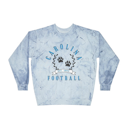 Tie Dye Carolina Panthers Crewneck Sweatshirt - Vintage NFL Football Hoodie Apparel - Retro Hippy Men's Women's - Design 3