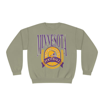 Vintage Minnesota Vikings Crewneck - Retro Unisex Football Sweatshirt - Men's & Women's 90's Oversized Hoodie - Design 1