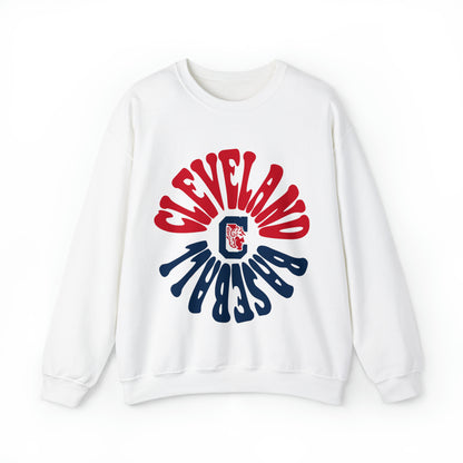 Retro Cleveland Baseball Crewneck - Cle Sweatshirt Baseball Gear - Vintage MLB Apparel