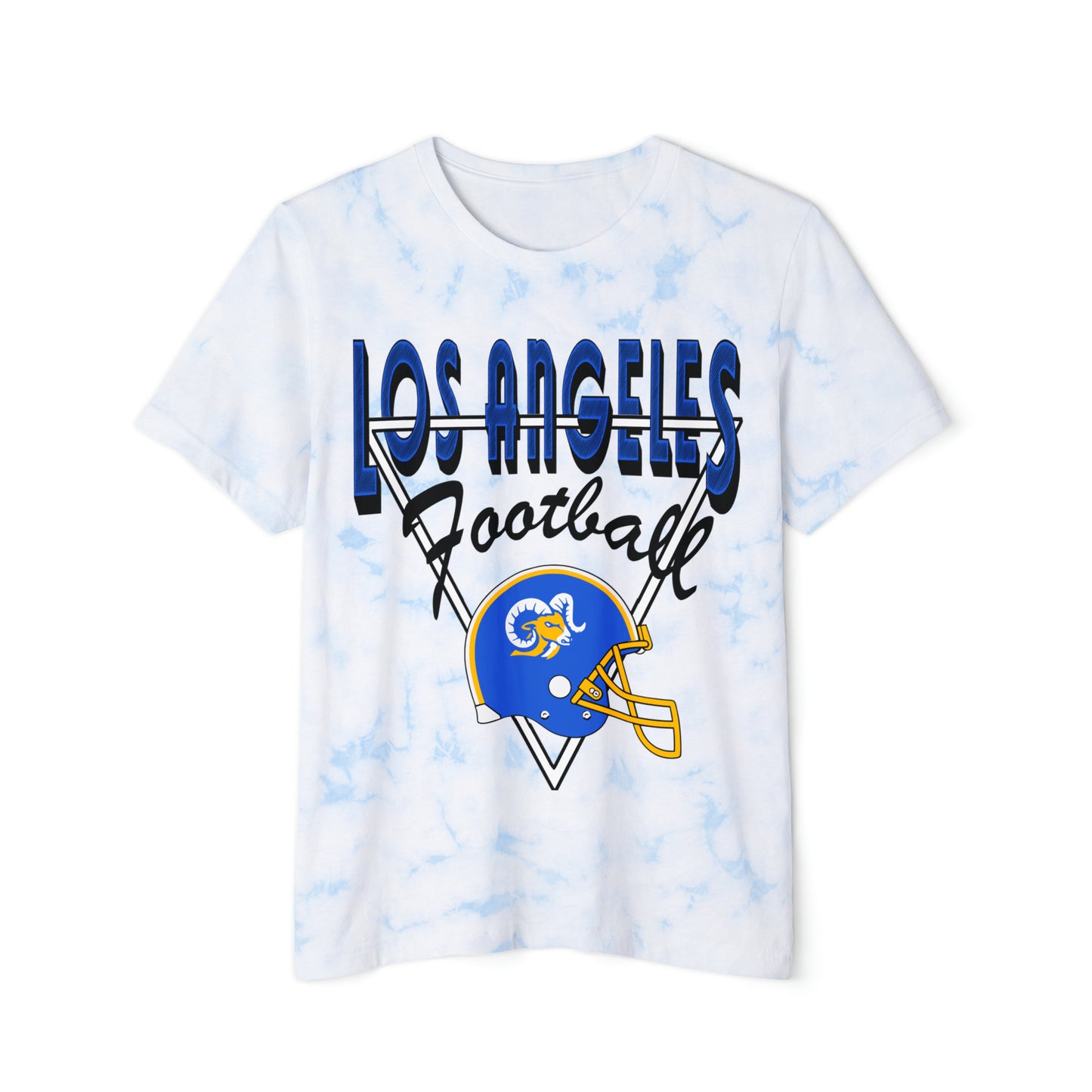 Tie Dye Throwback Los Angeles Rams Tee - Retro California Football T-Shirt Apparel - Men's & Women's Unisex Sizing - Design 3