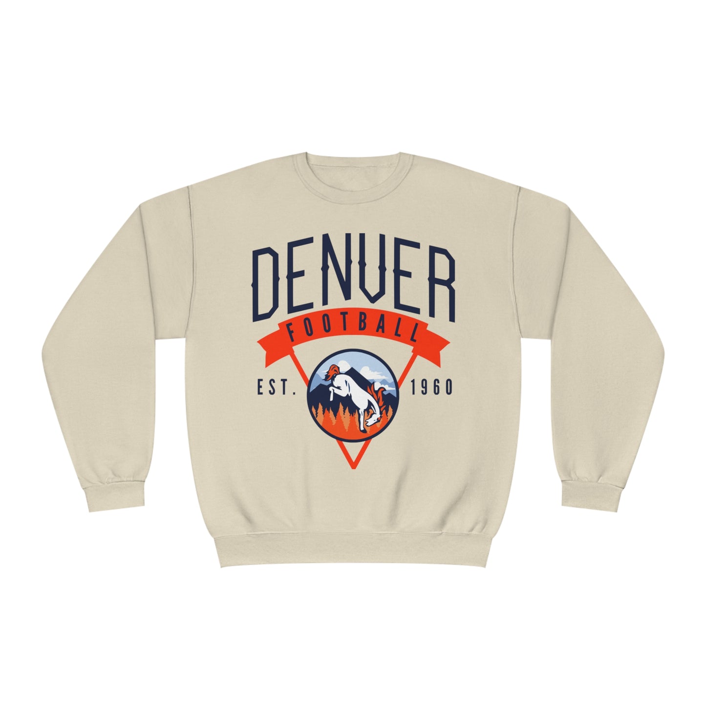 Vintage Denver Broncos Crewneck Sweatshirt - Hippy Colorado Football Apparel - Men's & Women's Unisex Sizing