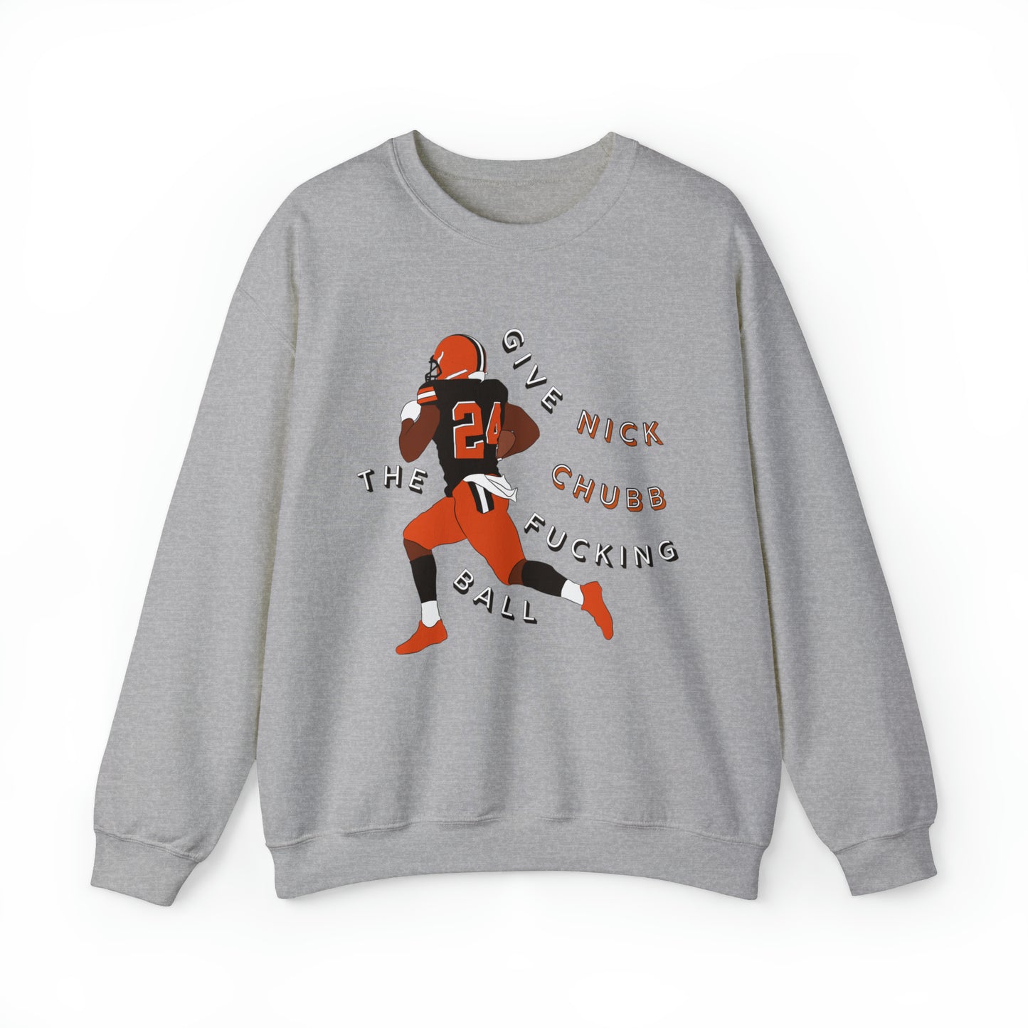 Nick Chubb Sweatshirt - Cleveland Browns Crewneck Sweatshirt - Vintage Oversized Browns Crewneck - NFL Football Sweatshirt