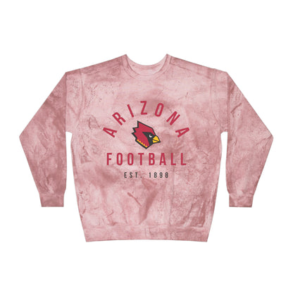 Tie Dye Comfort Colors Vintage Arizona Cardinals Sweatshirt - Retro Football Crewneck - Men's & Women's - Design 4