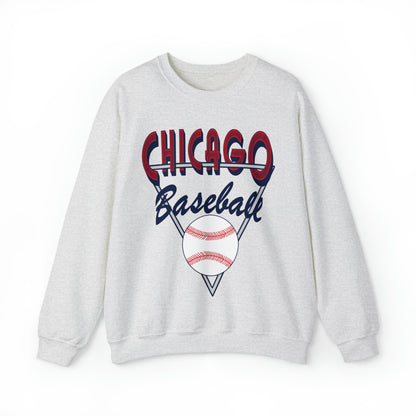 Retro Chicago Baseball Sweatshirt - Vintage Style MLB Crewneck - Men's & Women's Baseball Apparel