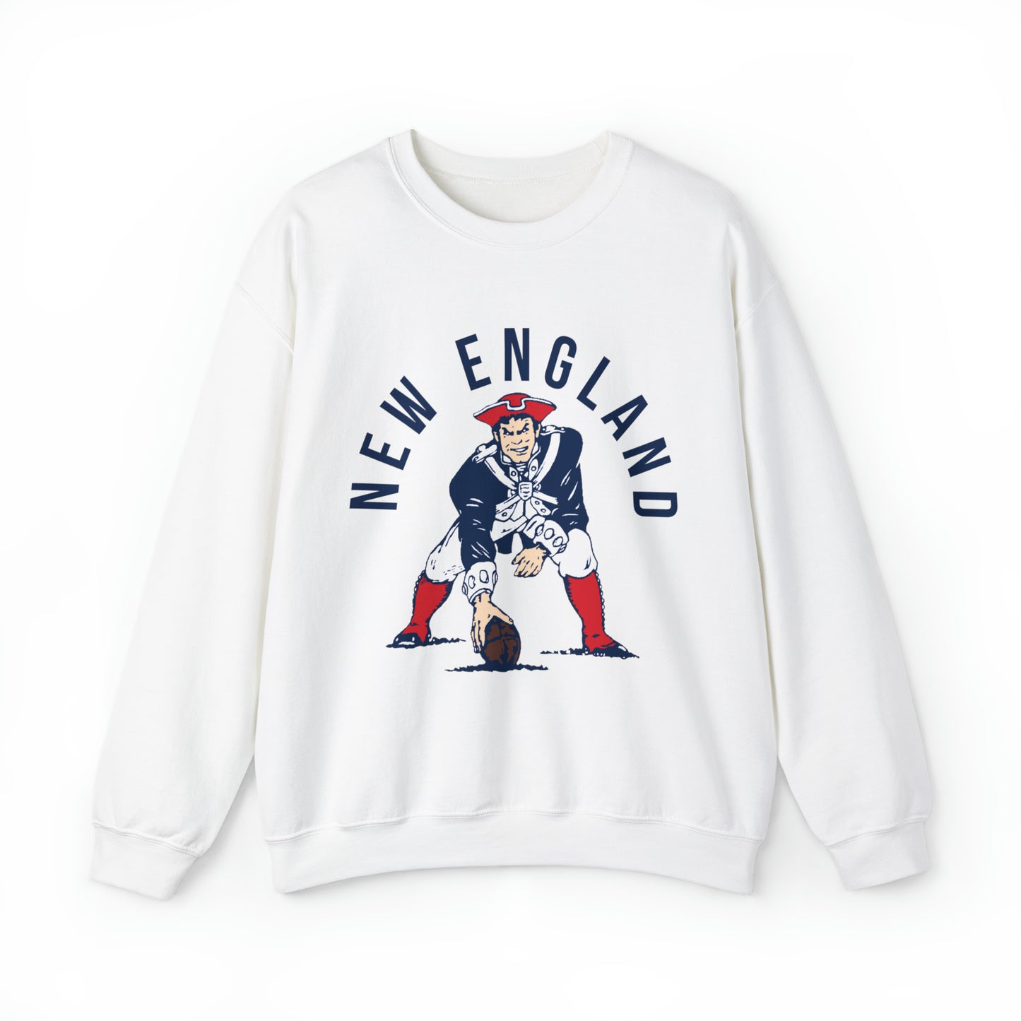 Throwback New England Patriots Sweatshirt - Vintage Style Football Crewneck - Men's & Women's Football Apparel