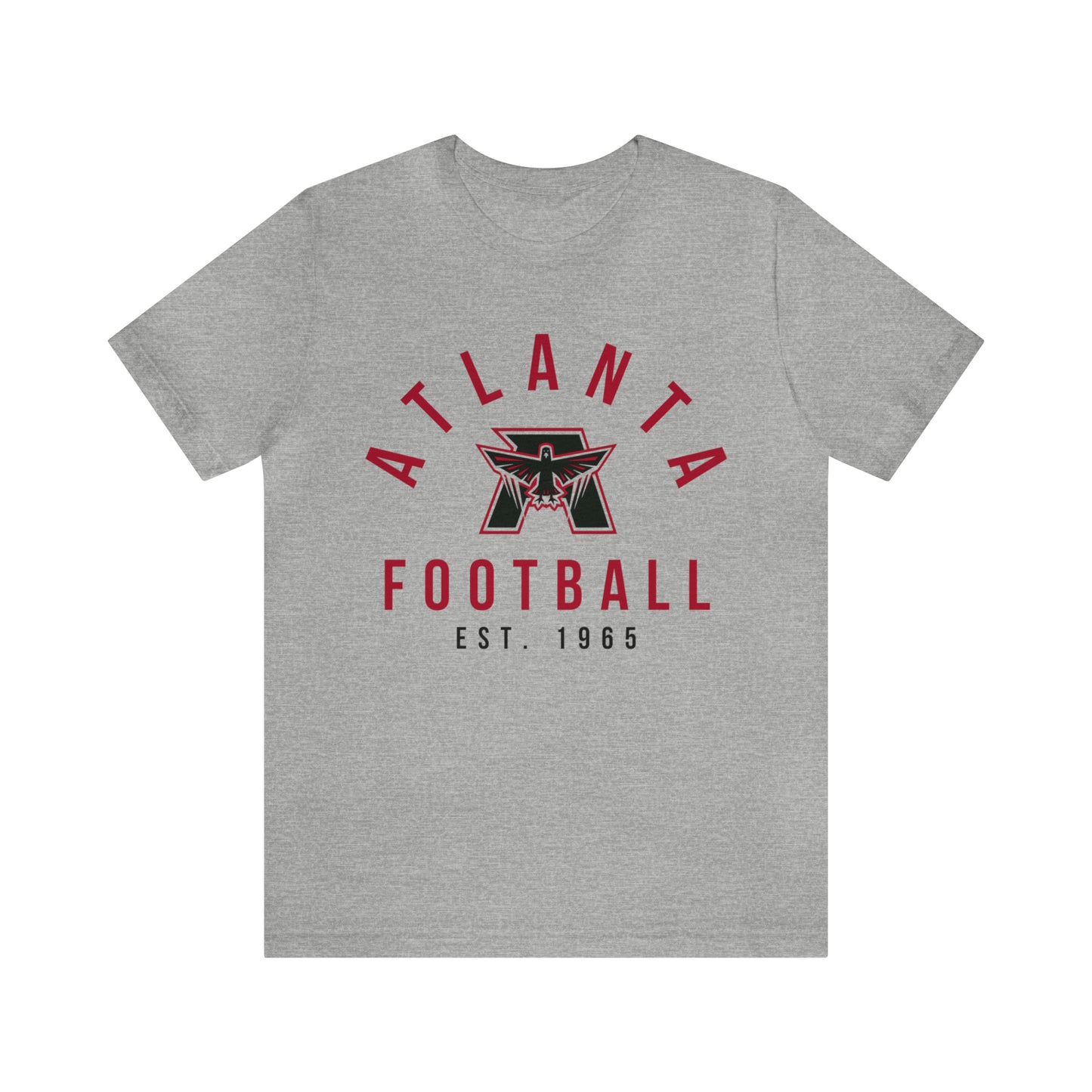 Vintage Atlanta Falcons Short Sleeve T-Shirt - Retro Unisex Football Tee - Men's & Women's - Design 4 gray