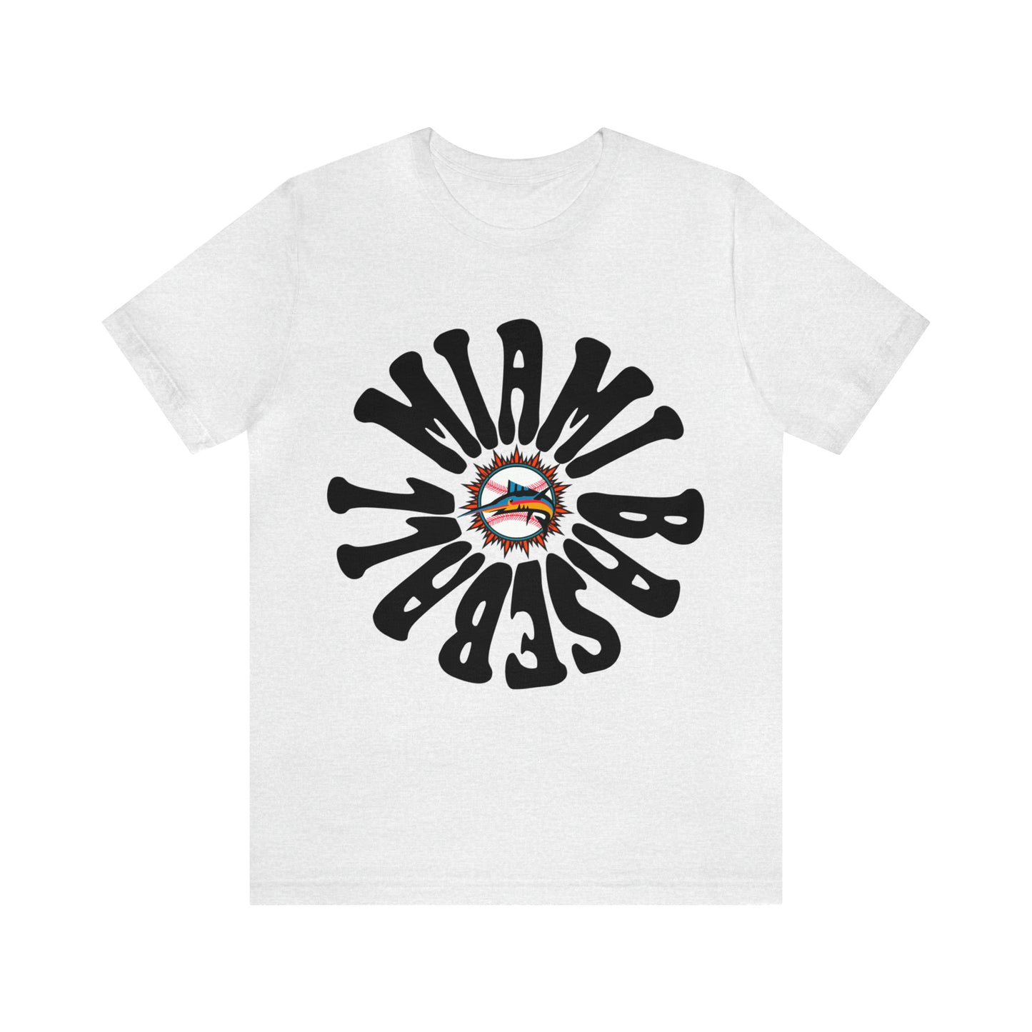 Retro Miami Baseball Throwback Tee - Vintage Baseball Unisex Short Sleeve T-Shirt