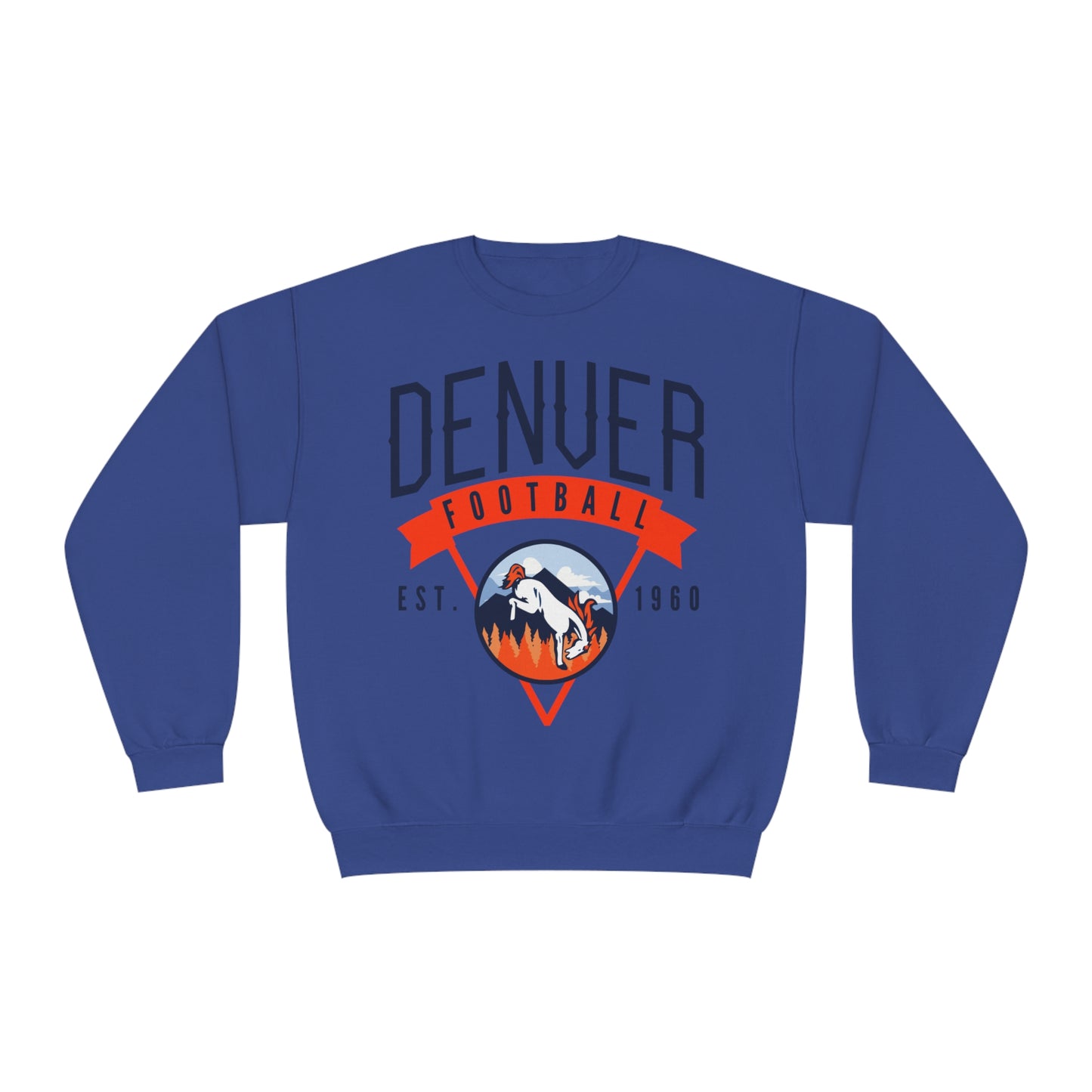 Vintage Denver Broncos Crewneck Sweatshirt - Hippy Colorado Football Apparel - Men's & Women's Unisex Sizing