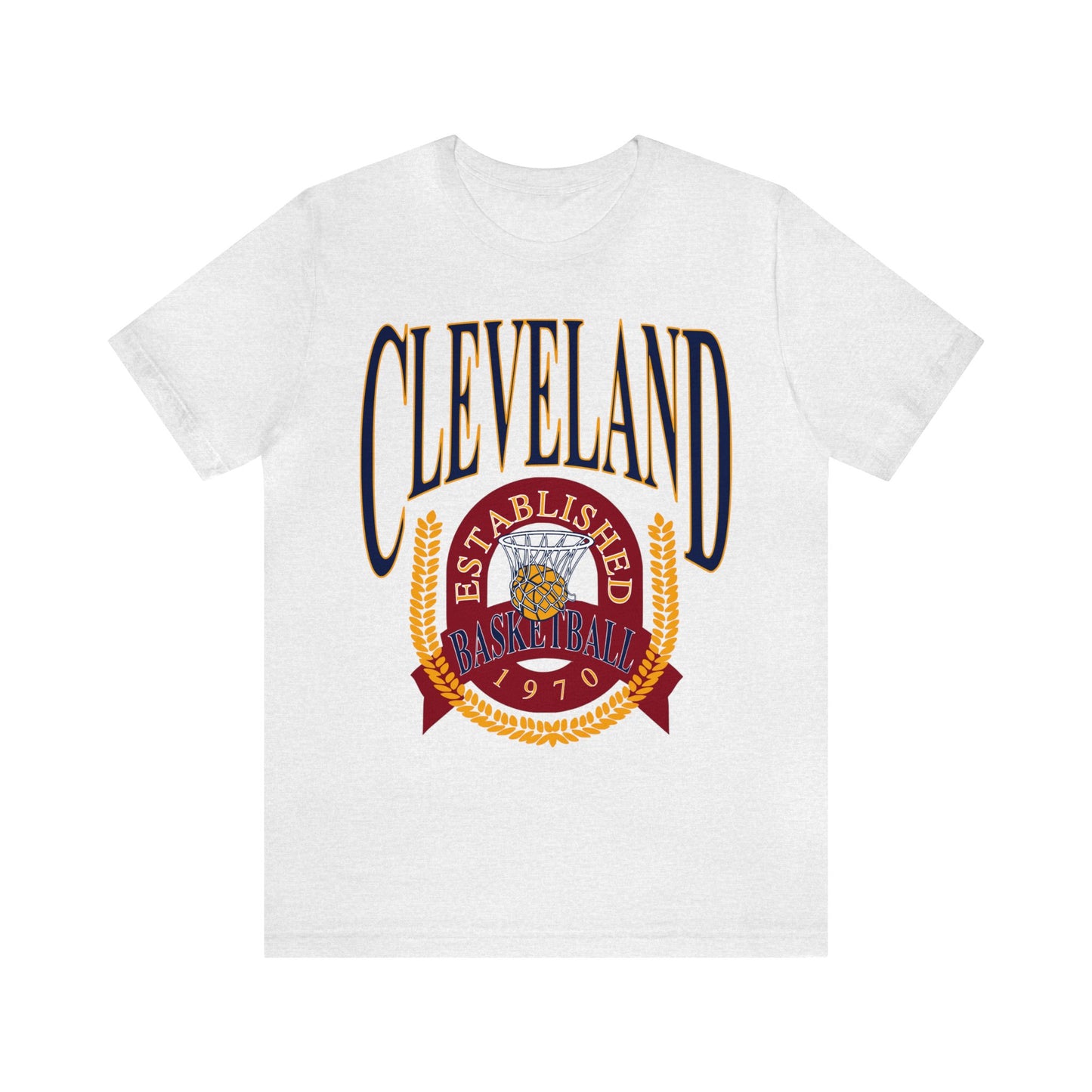 Vintage Cleveland Cavaliers Basketball T-Shirt Wine & Gold - NBA Basketball Unisex Short Sleeve Tee