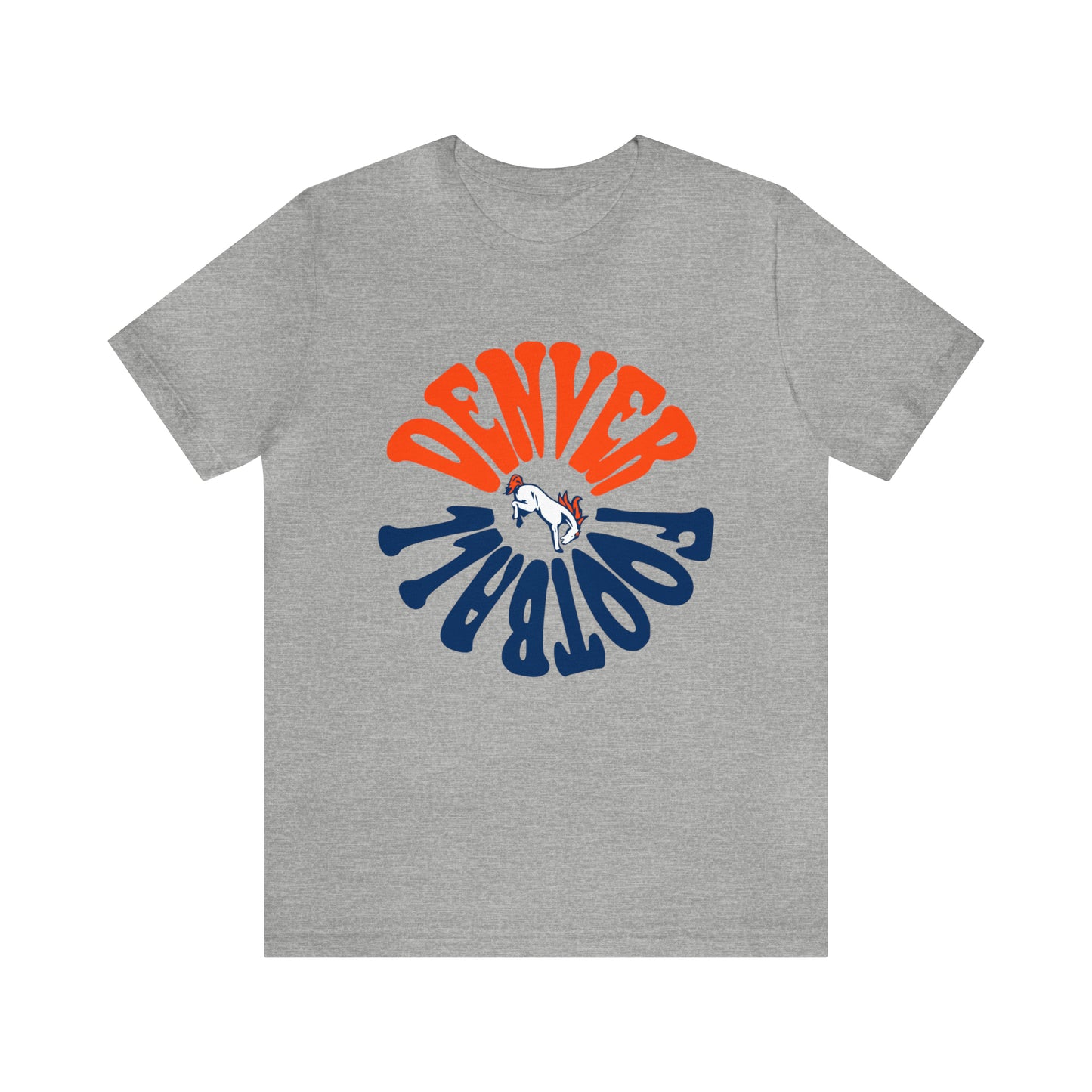 Retro Denver Broncos Tee - Vintage Colorado Football Style Short Sleeve T-Shirt Apparel - Men's & Women's Unisex Sizing