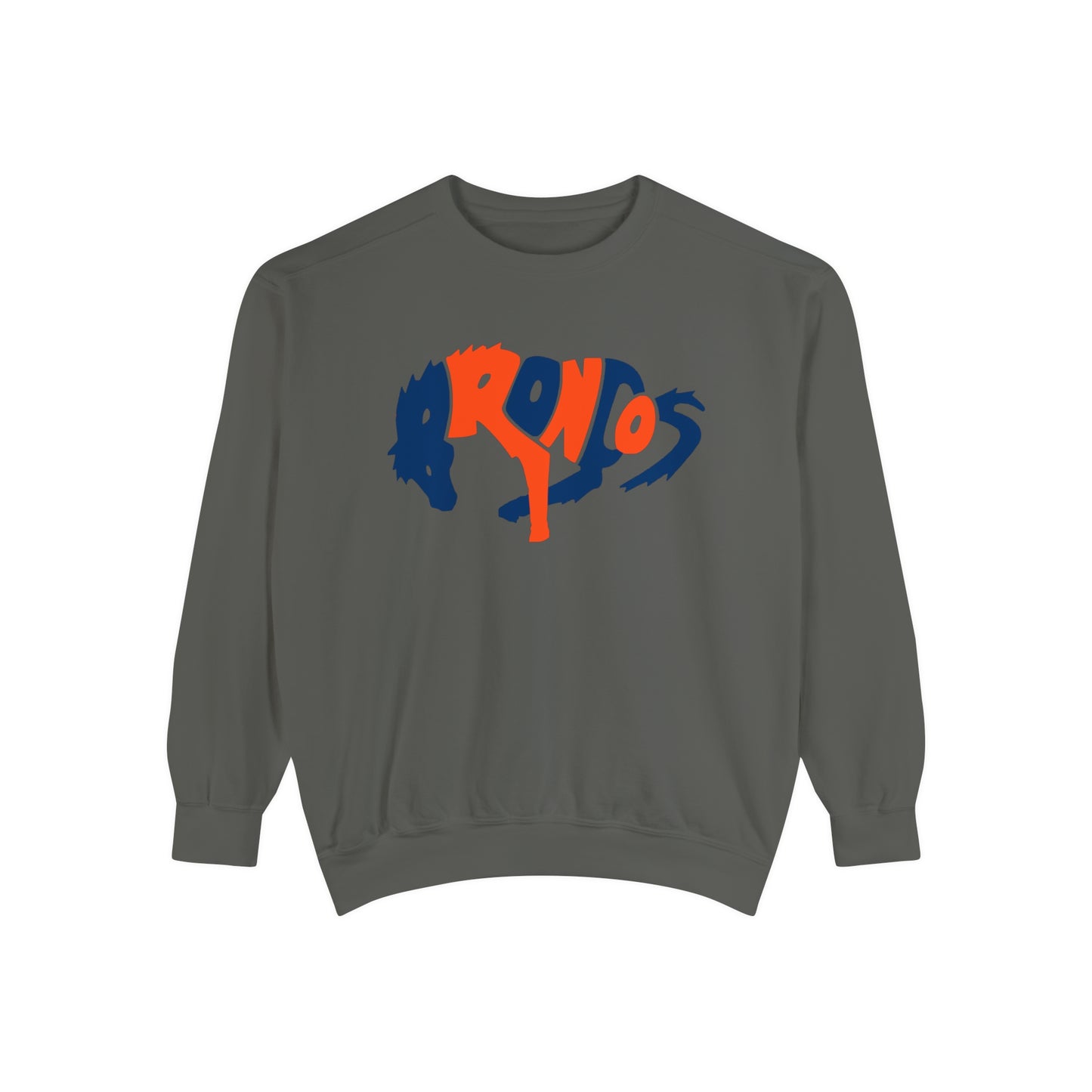 Comfort Colors Denver Broncos Crewneck Sweatshirt - Vintage Colorado Football Men's & Women's - Design 3