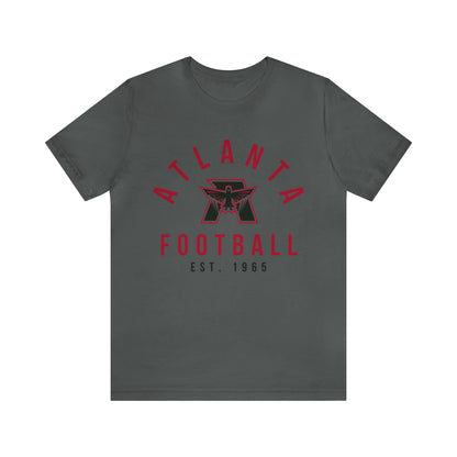 Vintage Atlanta Falcons Short Sleeve T-Shirt - Retro Unisex Football Tee - Men's & Women's - Design 4 charcoal gray