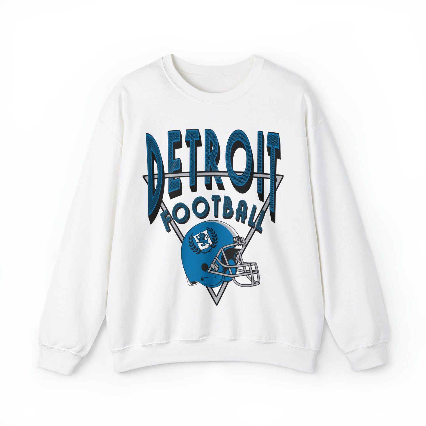 Vintage Style Detroit Football Crewneck Sweatshirt - Mens's & Women's Retro Oversized Apparel - Design 1