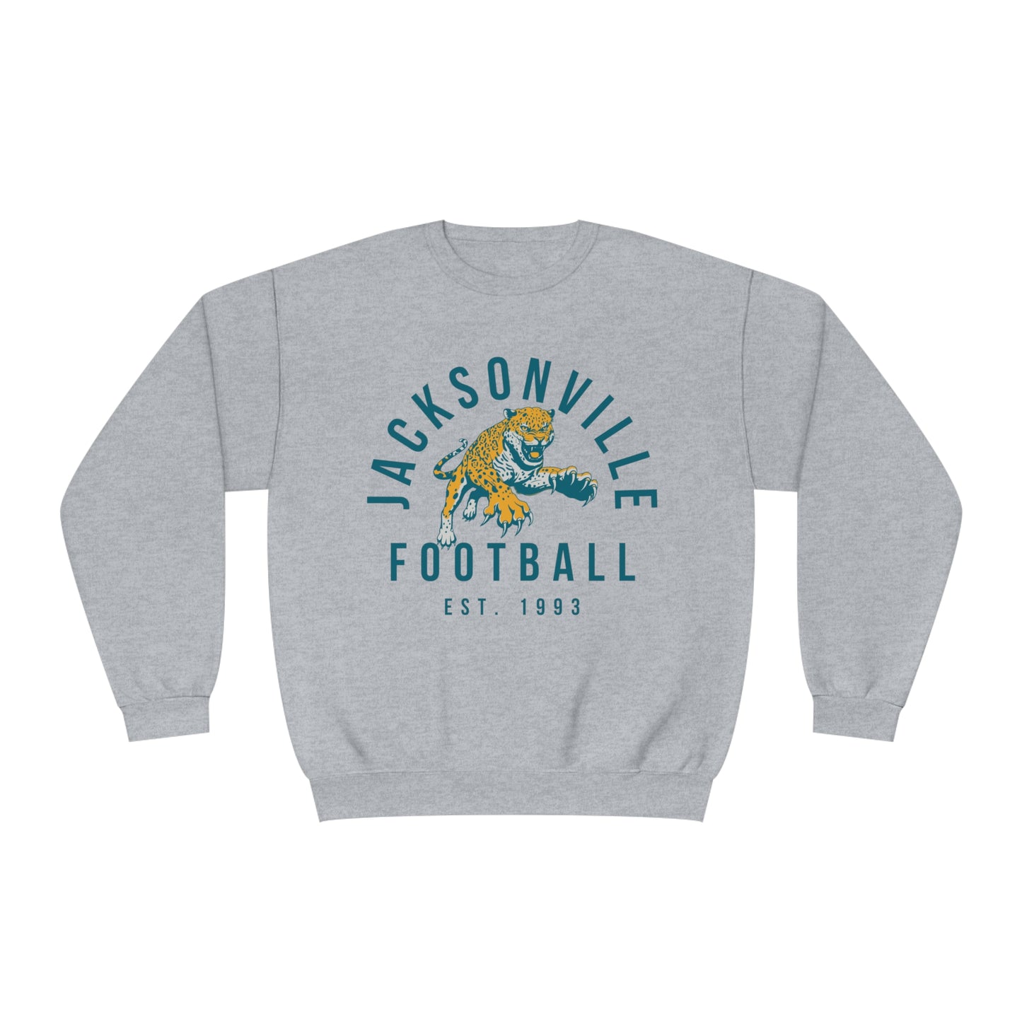 Vintage Jacksonville Jaguars Crewneck Sweatshirt - Retro Football Short Sleeve Oversized Men's & Women's - Design 3