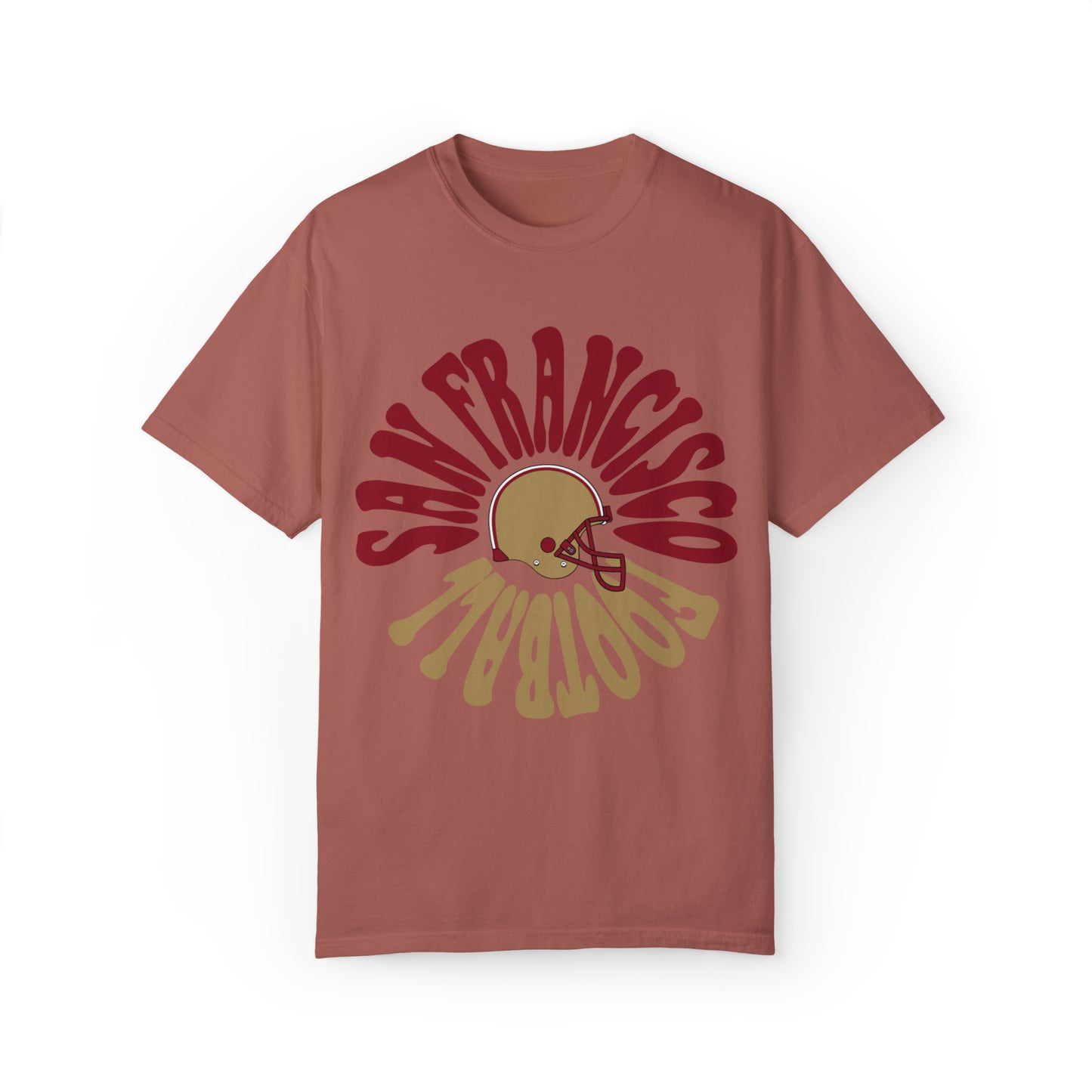 Comfort Colors Hippy San Francisco 49ERS NFL Football Tee - Short Sleeve T-Shirt Unisex Men's Women's Oversized Apparel - Design 2