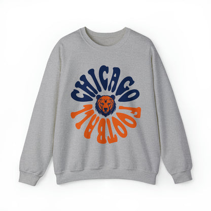 Vintage Chicago Bears Crewneck Sweatshirt - Throwback NFL Football Oversized Men's & Women's Sweatshirt - Design 2