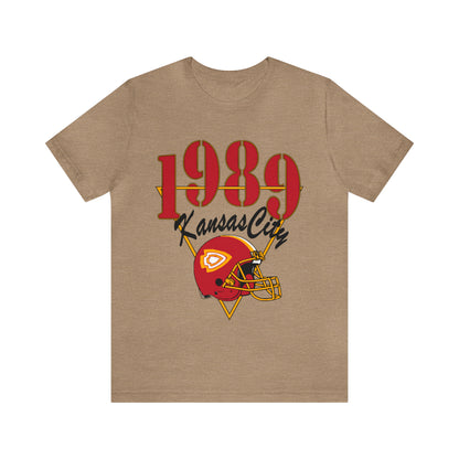 1989 Kansas City Chiefs Football Short Sleeve T-Shirt - Vintage Retro Arrowhead Style - 1989 Version Chiefs Taylor Swiftu