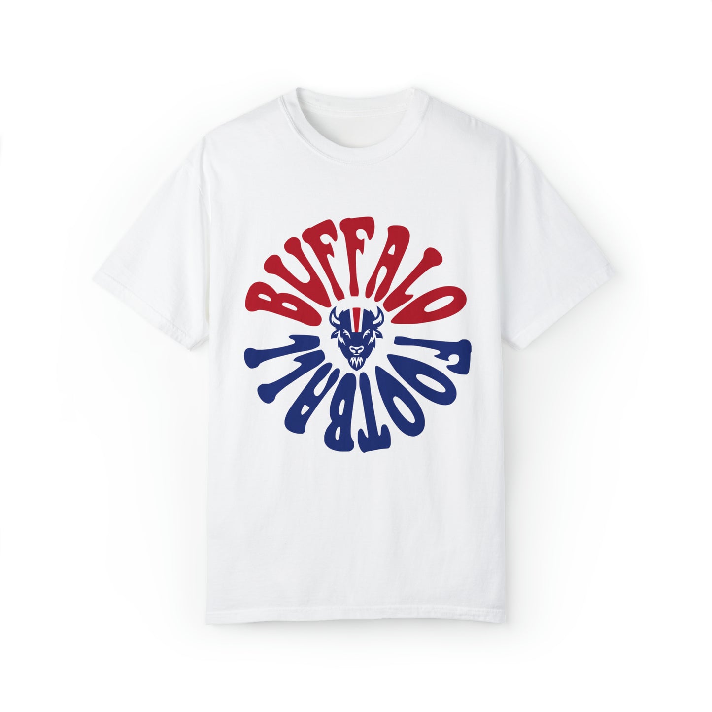 Buffalo Bills Short Sleeve T-Shirt - Vintage NFL Football Oversized Tee - Comfort Colors Unisex Men's Women's T-Shirt - Design 2