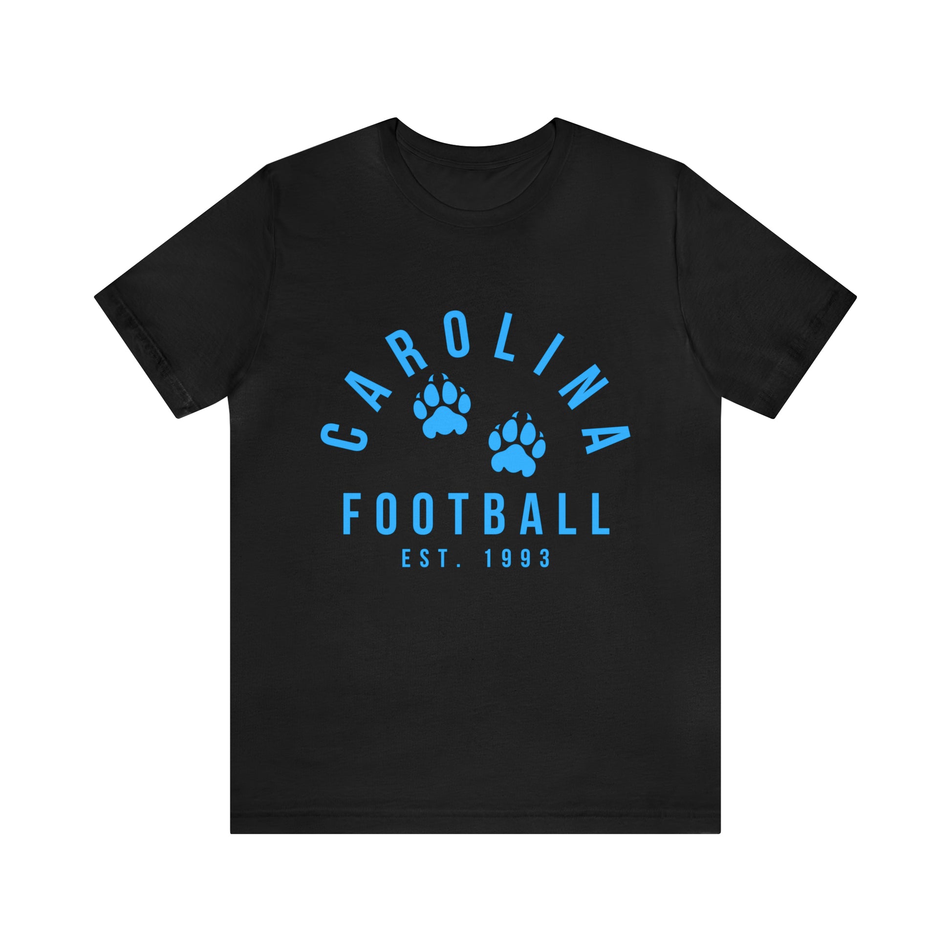 Vintage Carolina Panthers T-Shirt - Retro Short Sleeve Tee NFL Football Oversized Apparel - Vintage Men's and Women's - Design 4 Black
