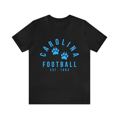 Vintage Carolina Panthers T-Shirt - Retro Short Sleeve Tee NFL Football Oversized Apparel - Vintage Men's and Women's - Design 4 Black