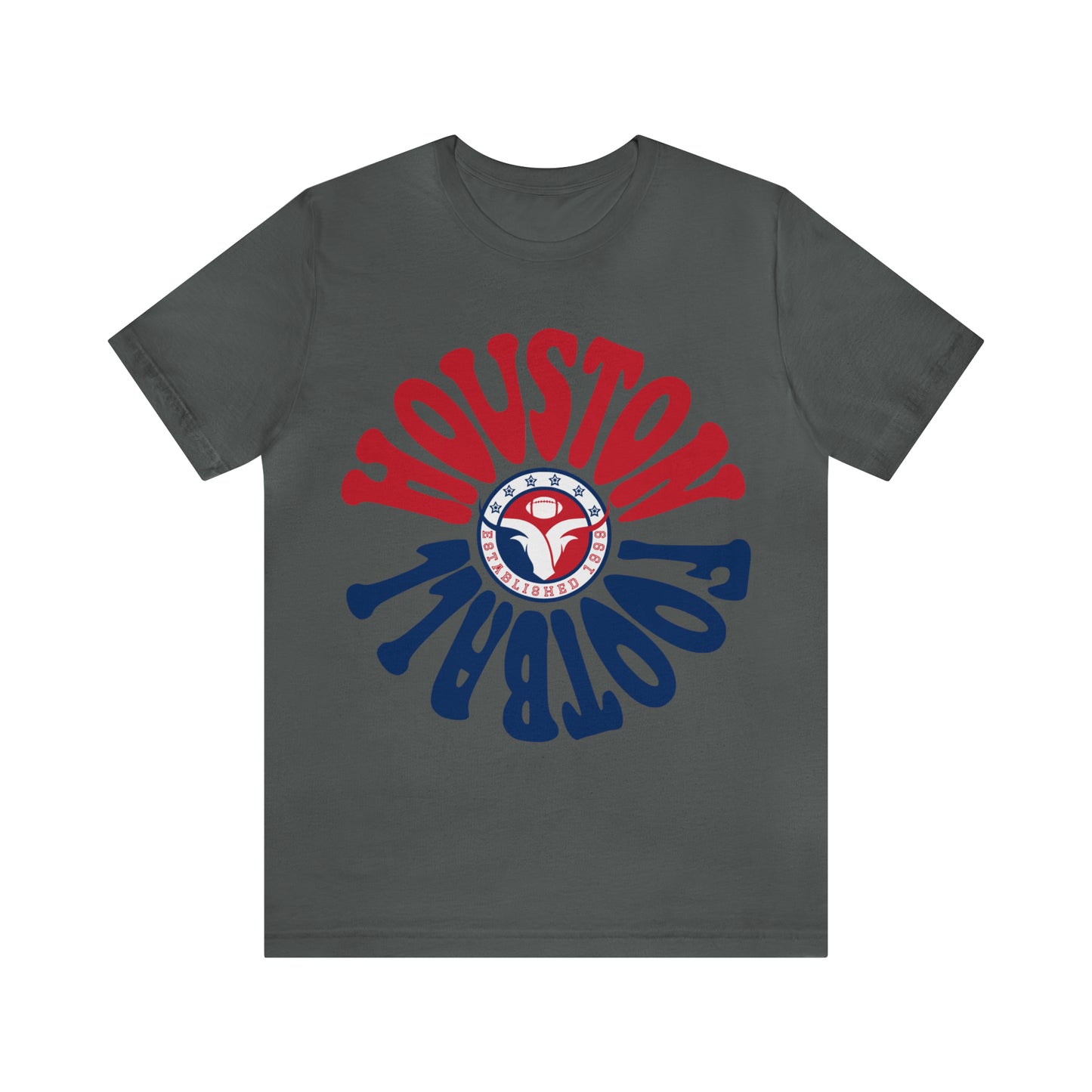 Hippy Houston Texans - Retro Houston Football Short Sleeve Shirt - Men's Women's Kids Apparel - Design 2