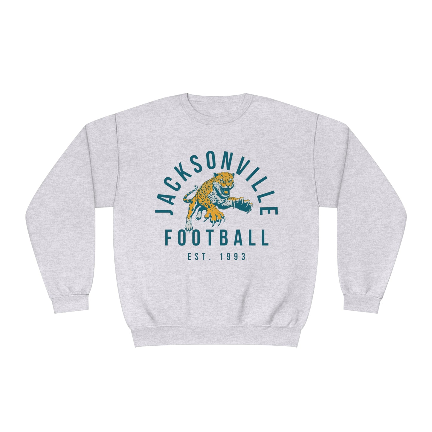 Vintage Jacksonville Jaguars Crewneck Sweatshirt - Retro Football Short Sleeve Oversized Men's & Women's - Design 3
