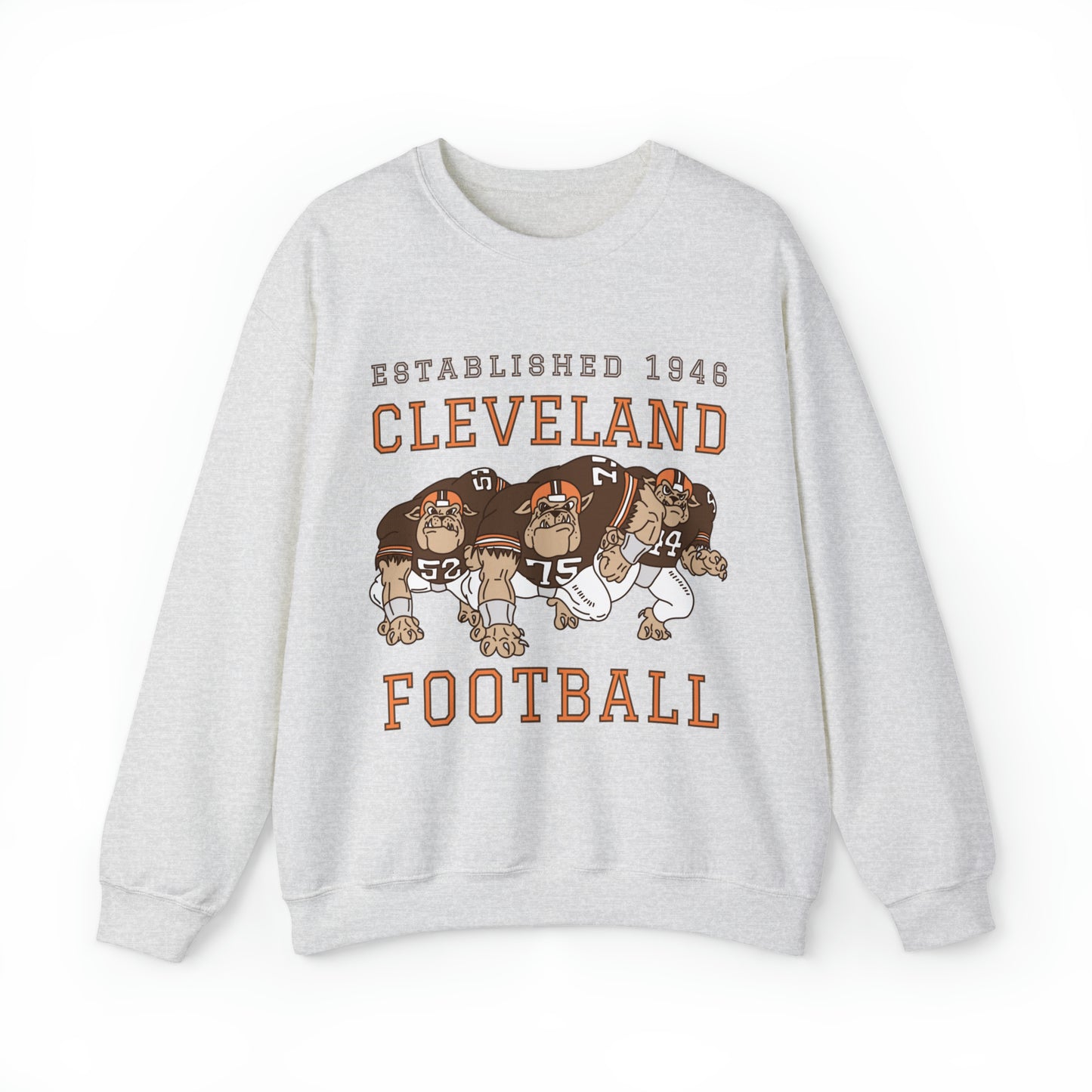 Vintage Cleveland Browns Crewneck - Browns Dawg Pound NFL Football Apparel - Men's & Women's Sweatshirt White