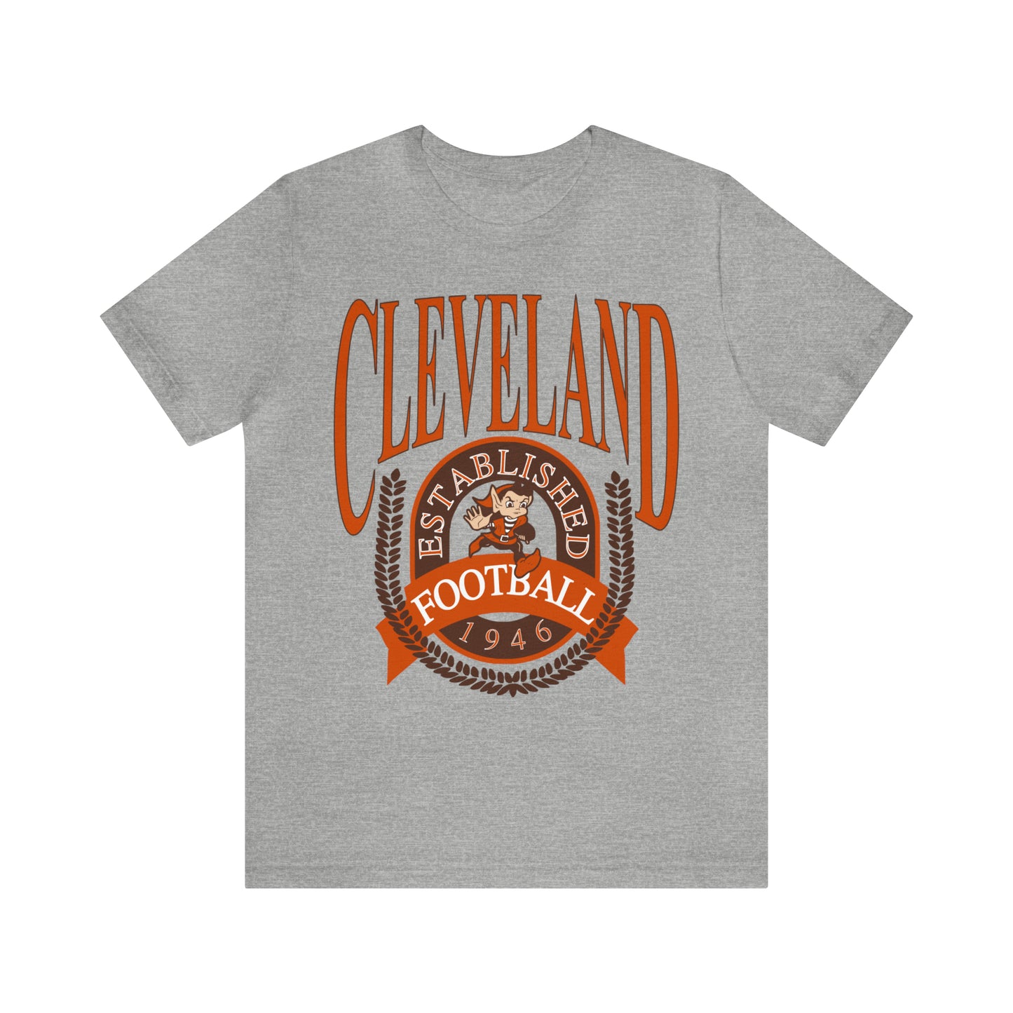 Vintage Cleveland Browns T-Shirt - Browns Short Sleeve NFL Football Tee - Dawg Pound 90's, 80's, 70's - Design 2