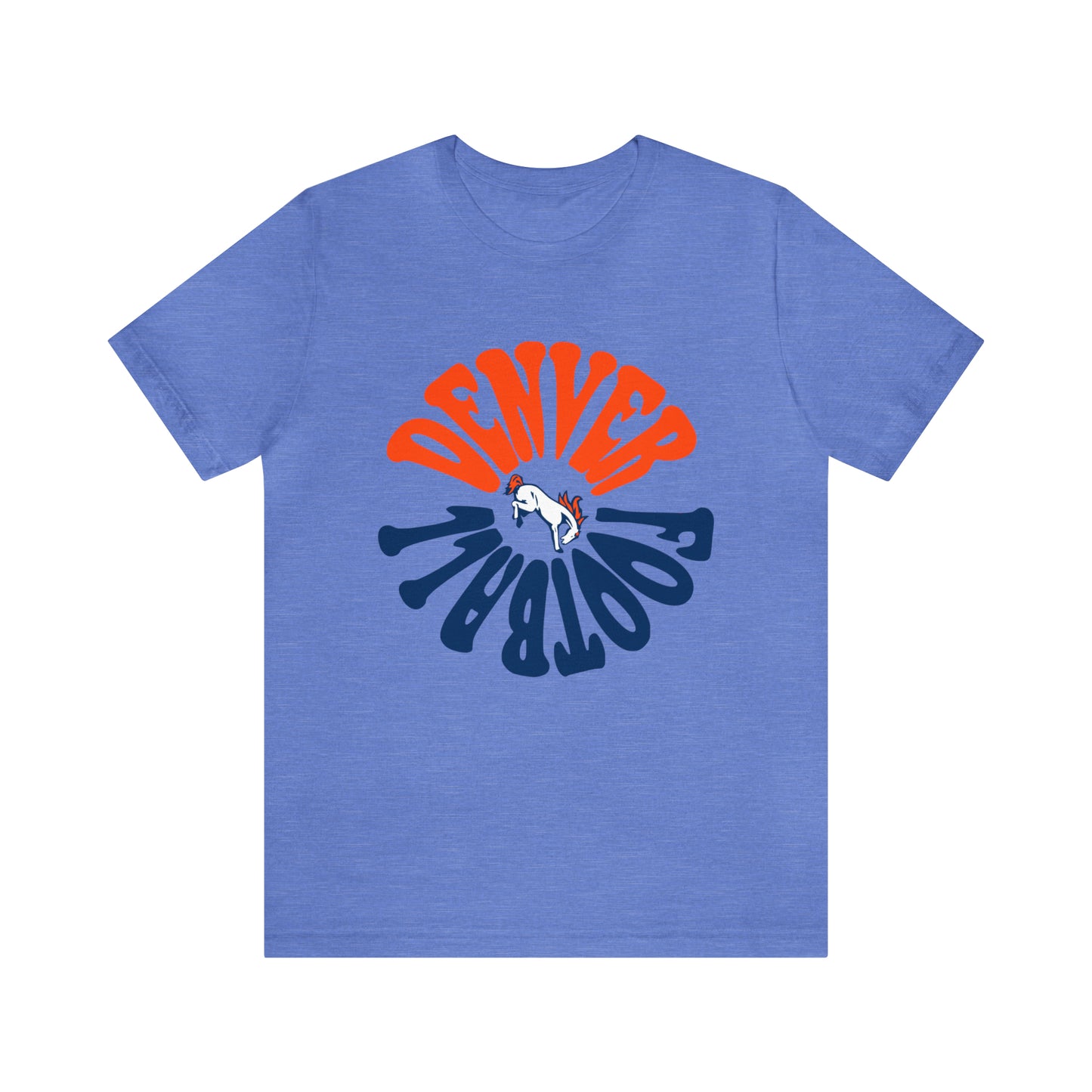 Retro Denver Broncos Tee - Vintage Colorado Football Style Short Sleeve T-Shirt Apparel - Men's & Women's Unisex Sizing