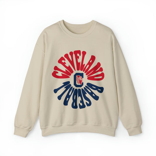 Retro Cleveland Baseball Crewneck - Cle Sweatshirt Baseball Gear - Vintage MLB Apparel