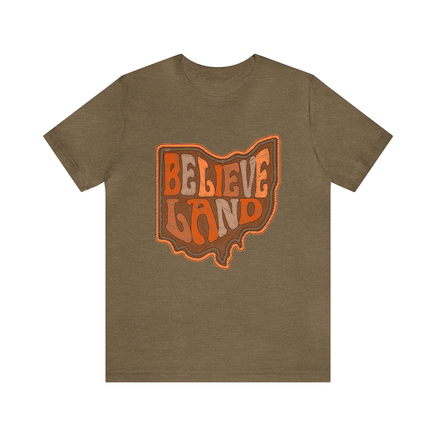  Cleveland Browns Short Sleeve T-Shirt - Browns Believeland NFL Football Tee - Men's Women's Oversized Tee - Design 6