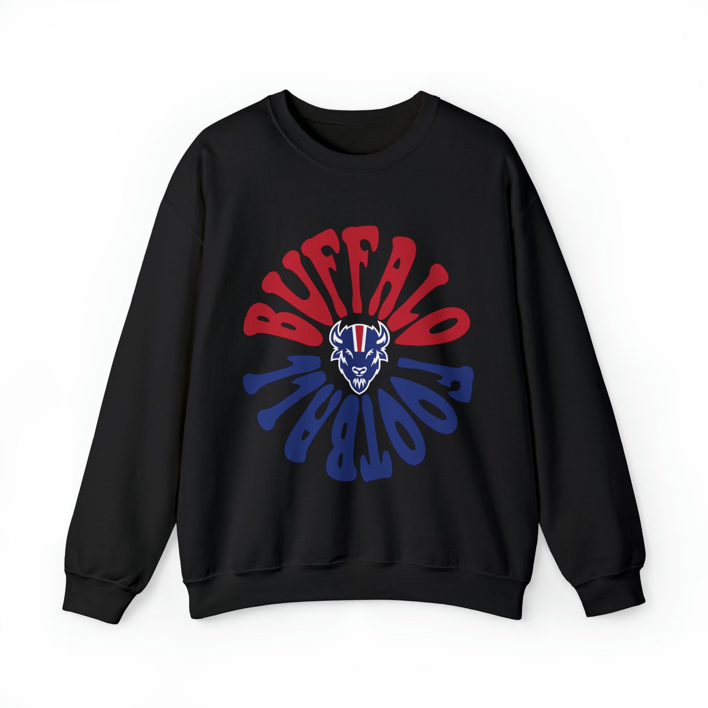 Vintage Buffalo Bills Crewneck Sweatshirt - Retro NFL Football Men's Women's Hoodie - Bills Mafia Football Apparel - Design 2