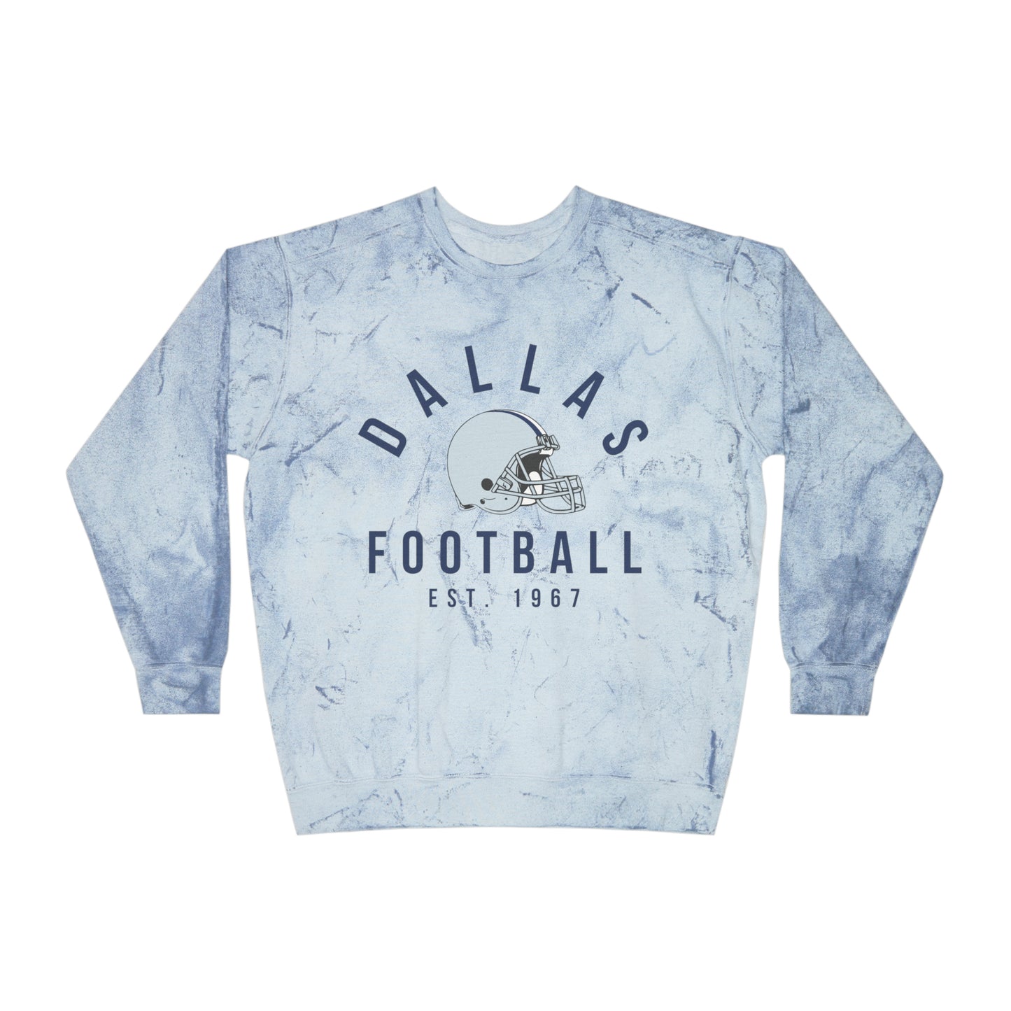 Comfort Colors - Tye Dye Dallas Cowboys Football Crewneck - Mineral Wash NFL - Color Blast Sweatshirt - Design 3