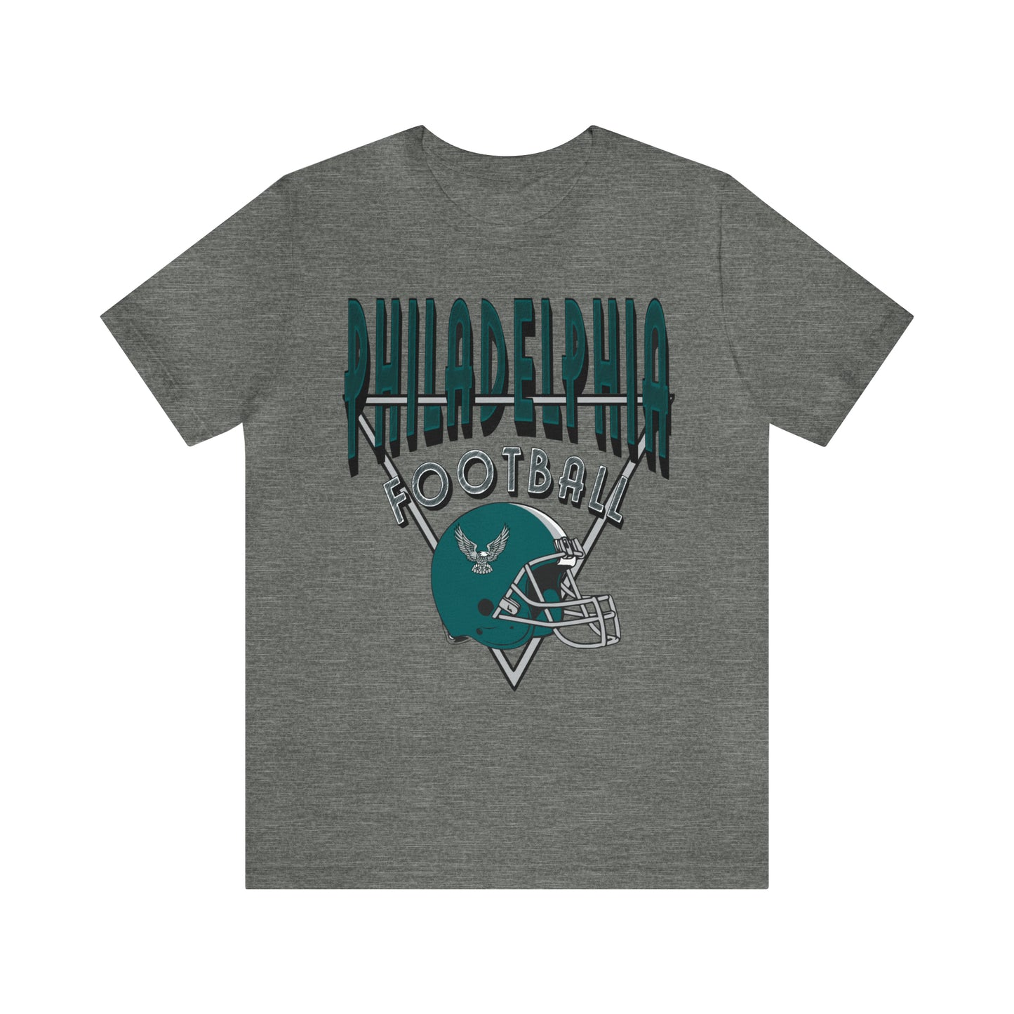 Teal Vintage Philadelphia Eagles Tee - 90's Short Sleeve T-Shirt - NFL Football Men's & Women's Apparel - Design 3