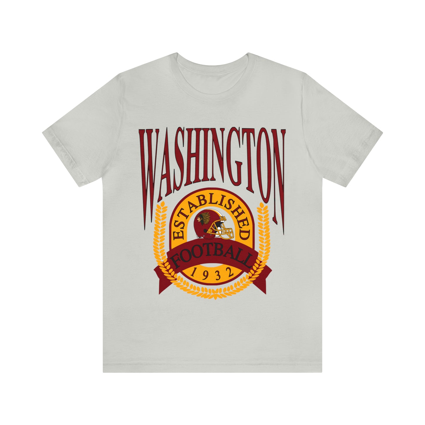 90's Washington Redskins Short Sleeve T-Shirt - Vintage Football Tee - Retro Commanders 70's, 80's, 90's - Design 1