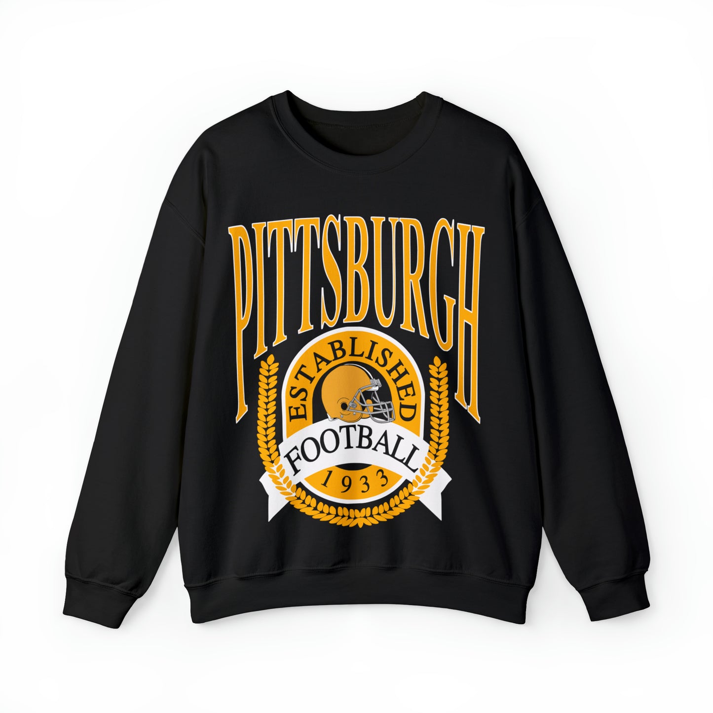 Throwback - Pittsburgh Steelers Crewneck - Vintage Unisex Sweatshirt - Design 1