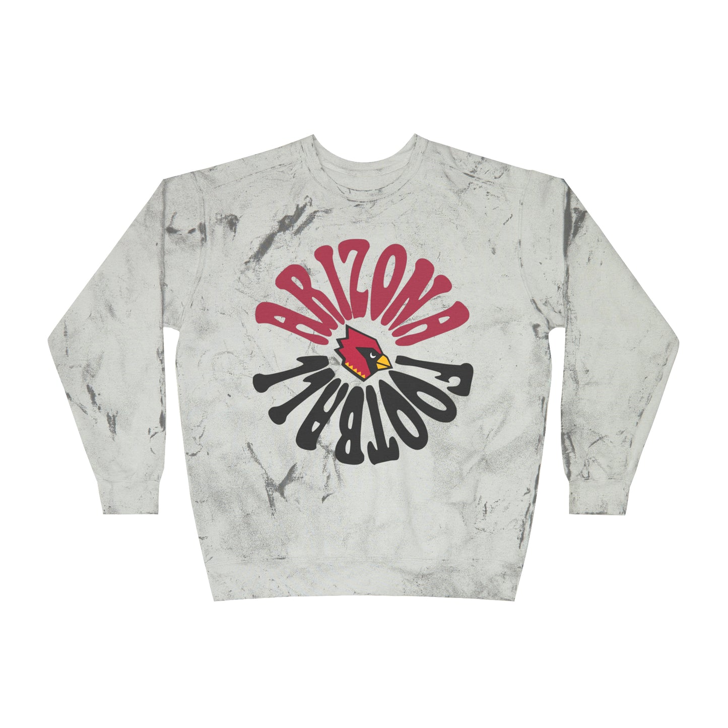Tie Dye Comfort Colors Hippy Retro Arizona Cardinals Sweatshirt - Vintage Football Crewneck - Men's & Women's - Design 2