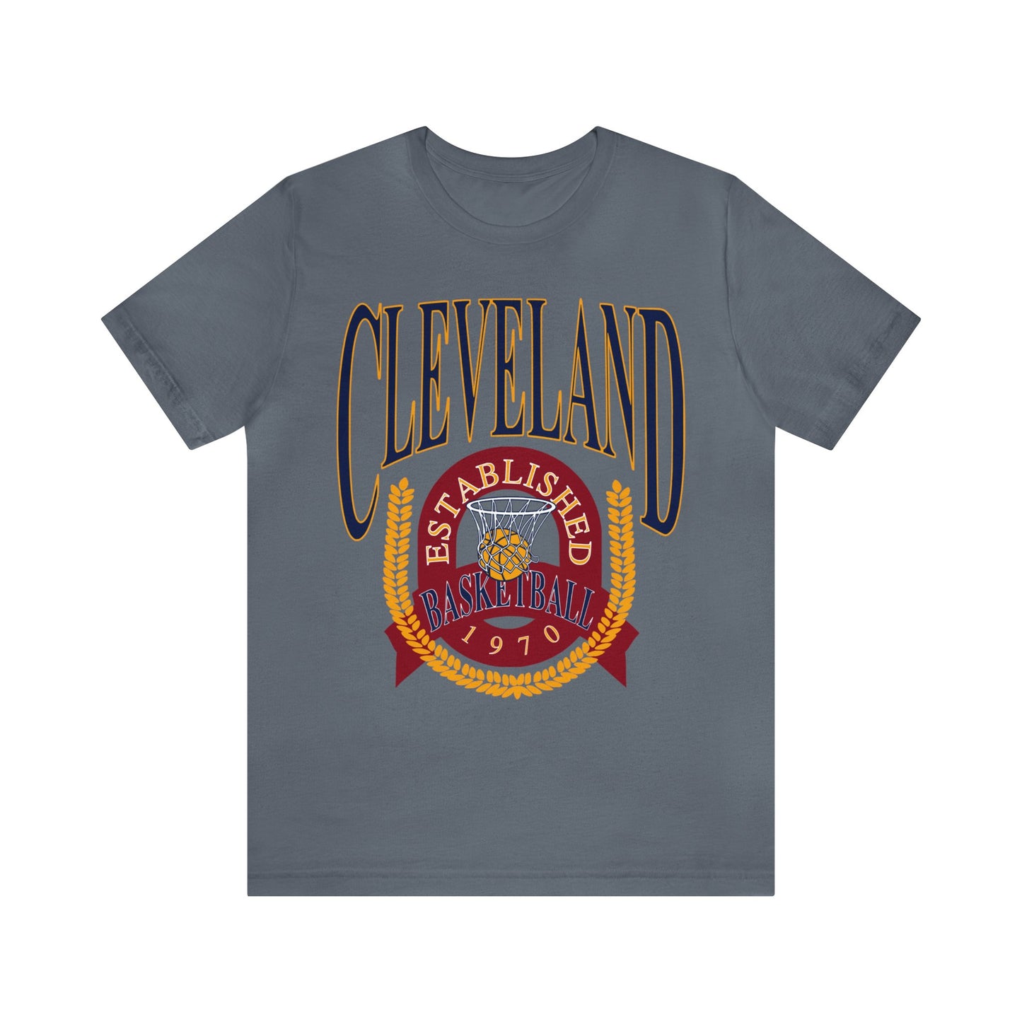 Vintage Cleveland Cavaliers Basketball T-Shirt Wine & Gold - NBA Basketball Unisex Short Sleeve Tee