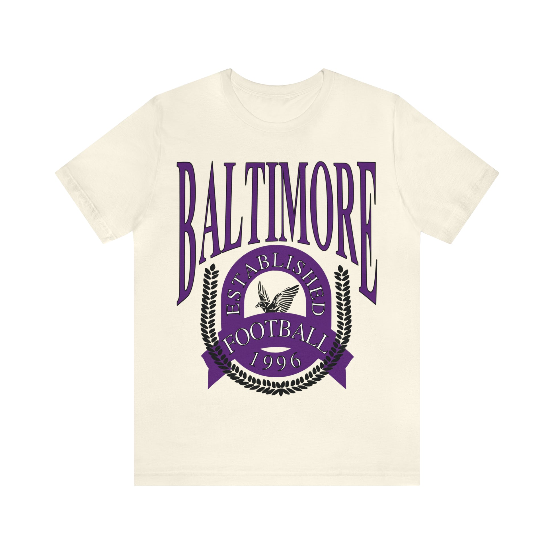 Baltimore Ravens T-Shirt Lamar Jackson, OBJ, Odell Beckham Jr, Men's, Women's, Lamar Jackson, Vintage, Retro, Short Sleeve, The Dallas Family, Etsy, The Dallas Family, Oversized, Cute, Affordable, Retro, Cheap, Soft, Ivory, tan, beige