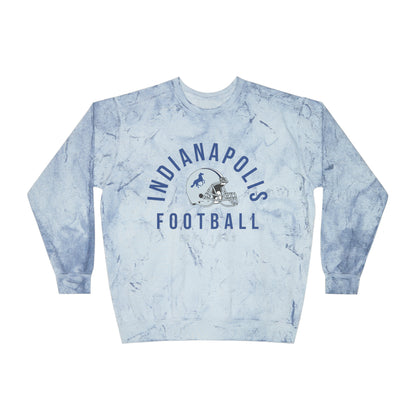 Tie Dye Comfort Colors Vintage Indianapolis Colts Crewneck Sweatshirt - Retro Football Men's & Women's - Design 2