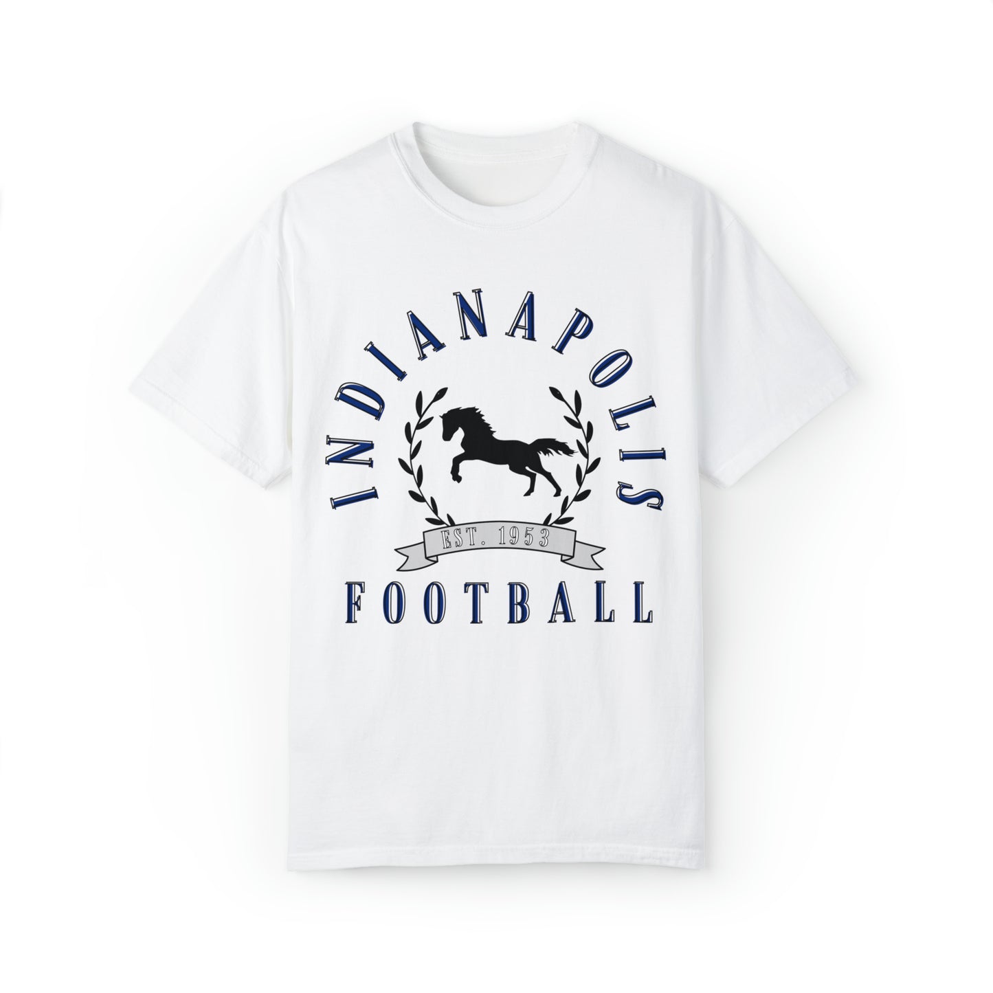 Comfort Colors Vintage Indianapolis Colts Short Sleeve T-Shirt - Retro Style Football Tee - Men's & Women's - Design 1