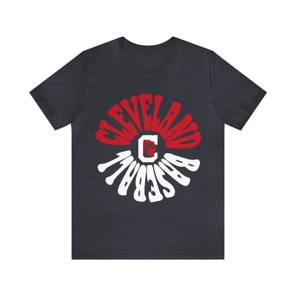 Hippy Cleveland Baseball Tee - Vintage Short Sleeve Unisex T-Shirt