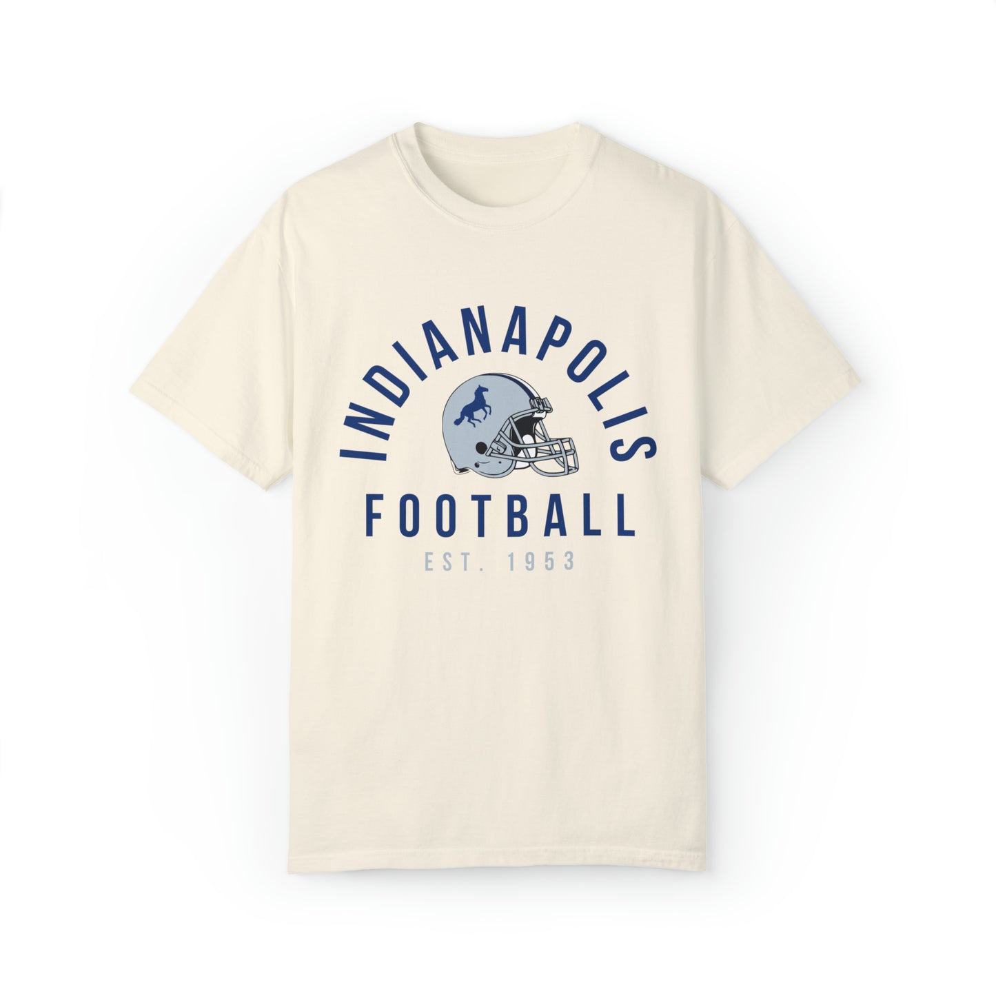 Comfort Colors Vintage Indianapolis Colts Short Sleeve T-Shirt - Retro Style Football Tee - Men's & Women's - Design 2
