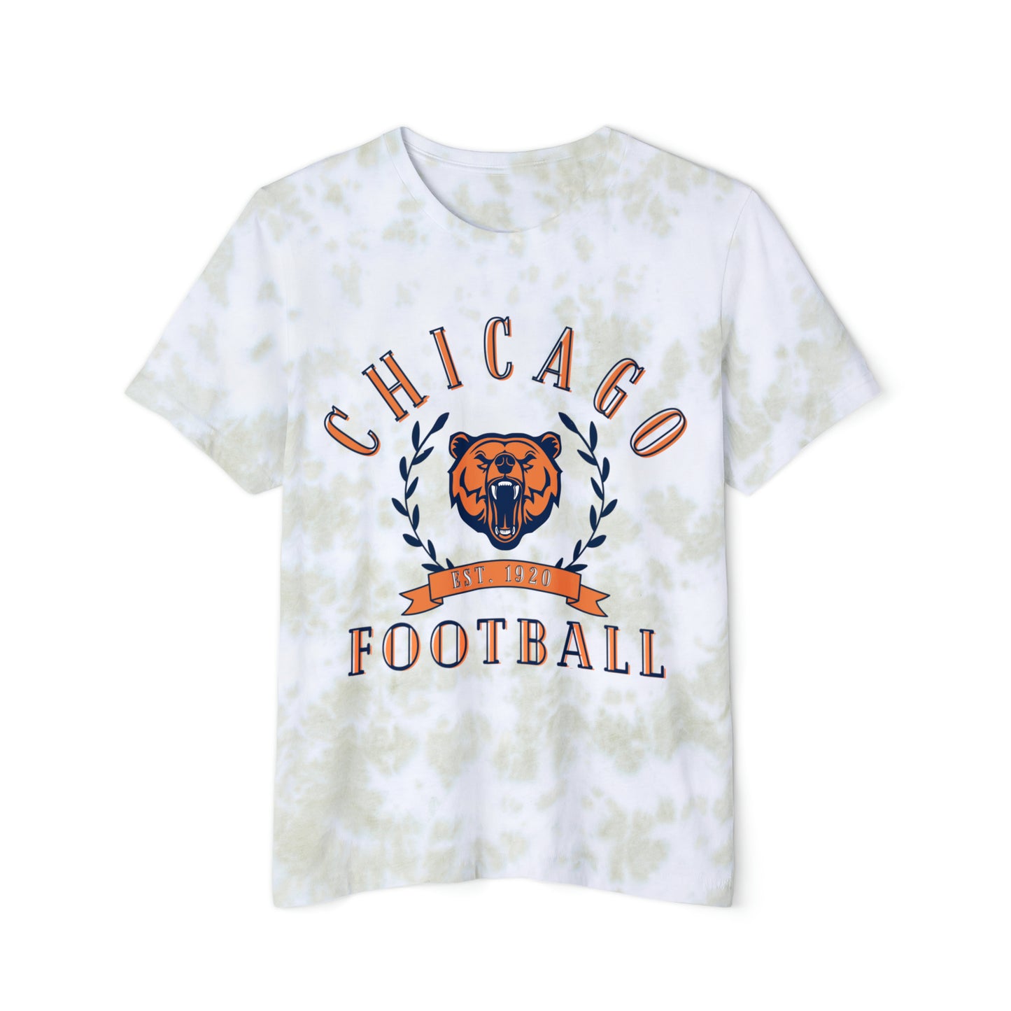 Tie Dye Chicago Bears T-Shirt -  Vintage Short Sleeve Tee -  Men's & Women's Oversized Tee - Design 3