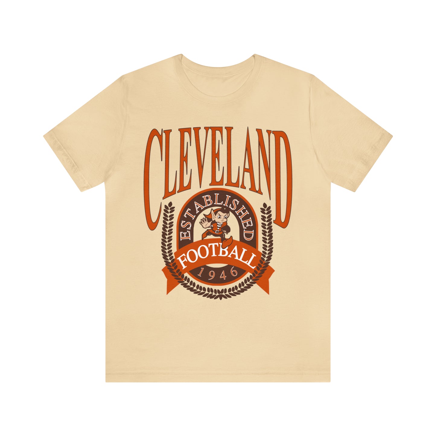 Vintage Cleveland Browns T-Shirt - Browns Short Sleeve NFL Football Tee - Dawg Pound 90's, 80's, 70's - Design 2