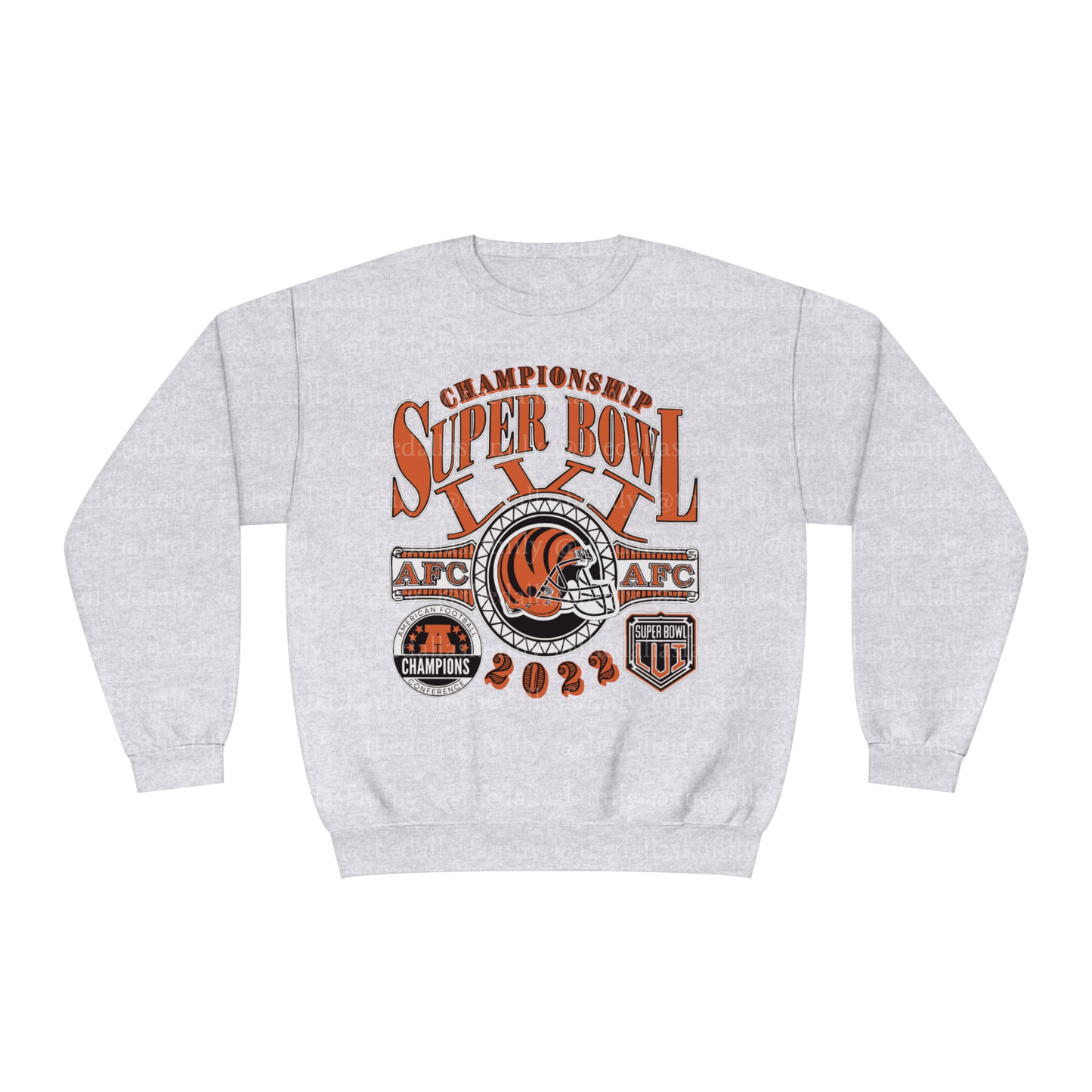 Vintage Cincinnati Bengals Super Bowl Championship Crewneck Sweatshirt - 90's NFL Football AFC Champions Sweatshirt - Men's & Women's Apparel